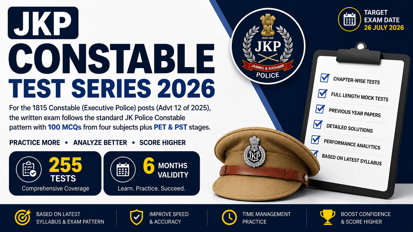 JKP Constable Test Series 2026